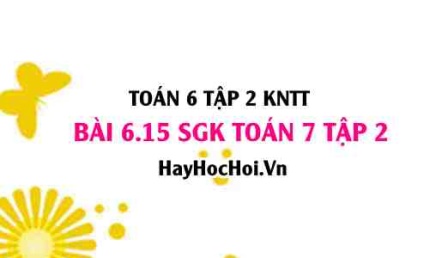 Bài 6.15 SGK Toán 7 tập 2 Kết nối tri thức